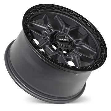 ROH Axe Wheels in Matte Graphite with Matte Black Lip - Brixton 4x4 - Buy Online Now!
